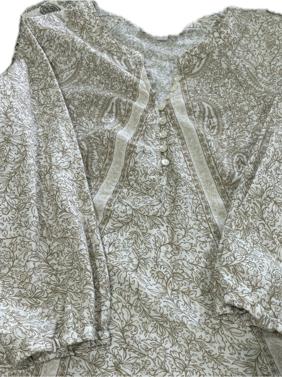 Tops - Pure Jill J.Jill Paisley Organic Cotton Button-Front Blouse | Boho | Size Large